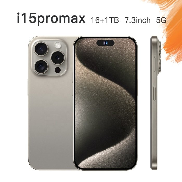 Hot Selling 15 Phone 15 Pro Max Clone IOS 8GB+512GB 6.7 Inch full Display Phone original Dual sim Have logo Mobile Cell Phone